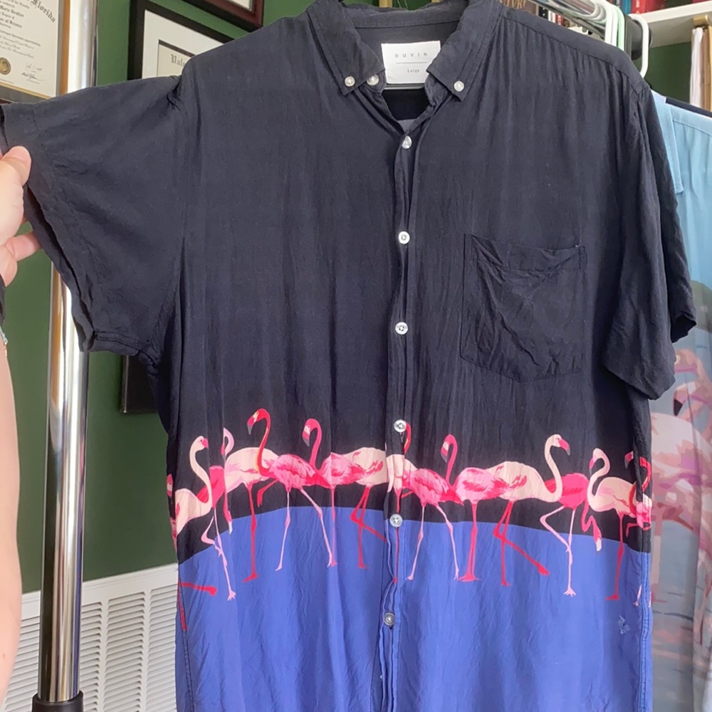 Duvin Design Co. - Flamingo Stroll Buttondown